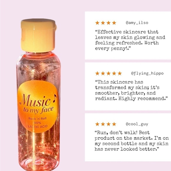 Music To My Face Other - Music to My Face Lactic Acid Skincare Bottle